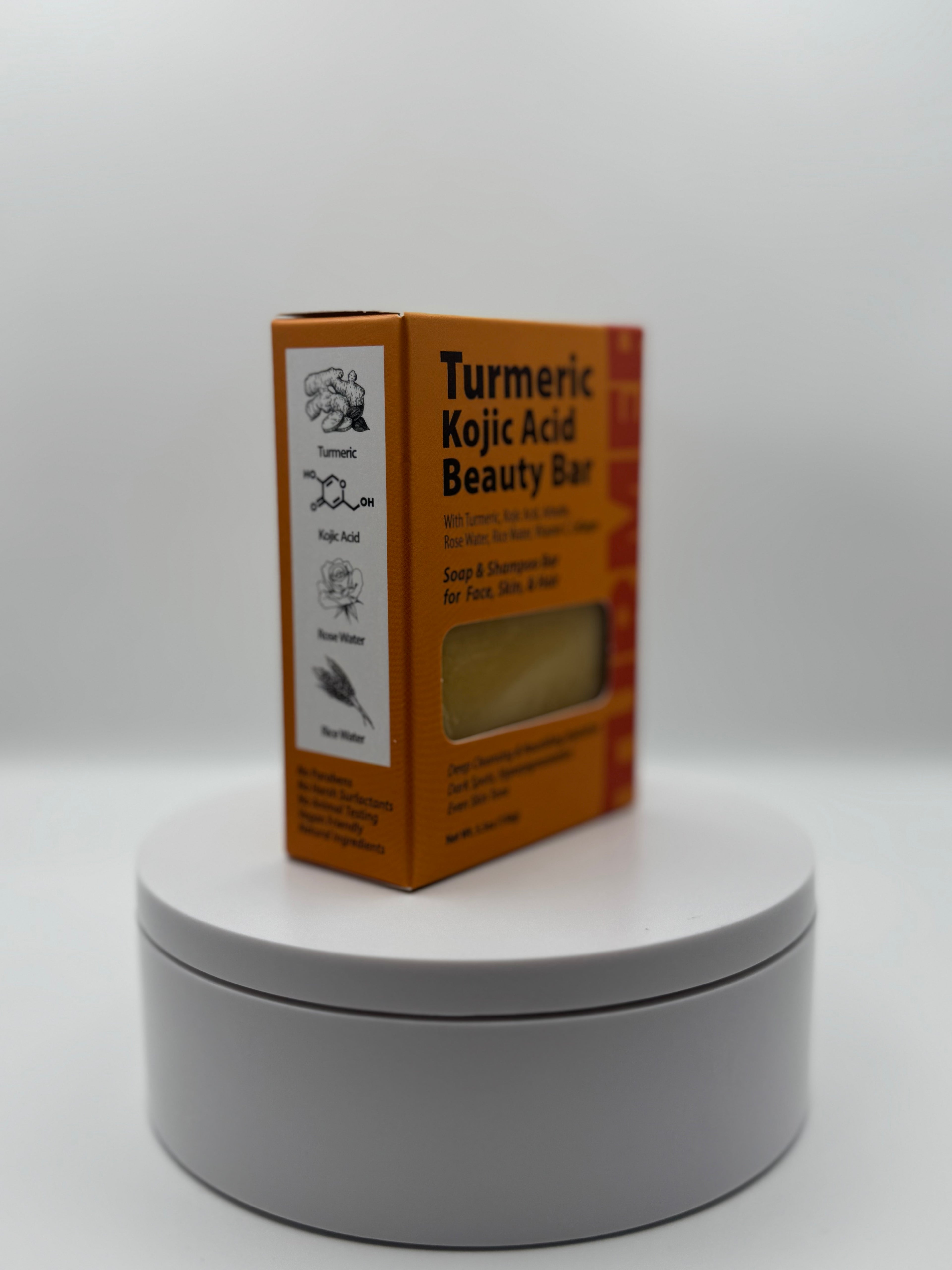Turmeric & Kojic Acid Beauty Bar – Brightening Face, Skin & Hair Soap