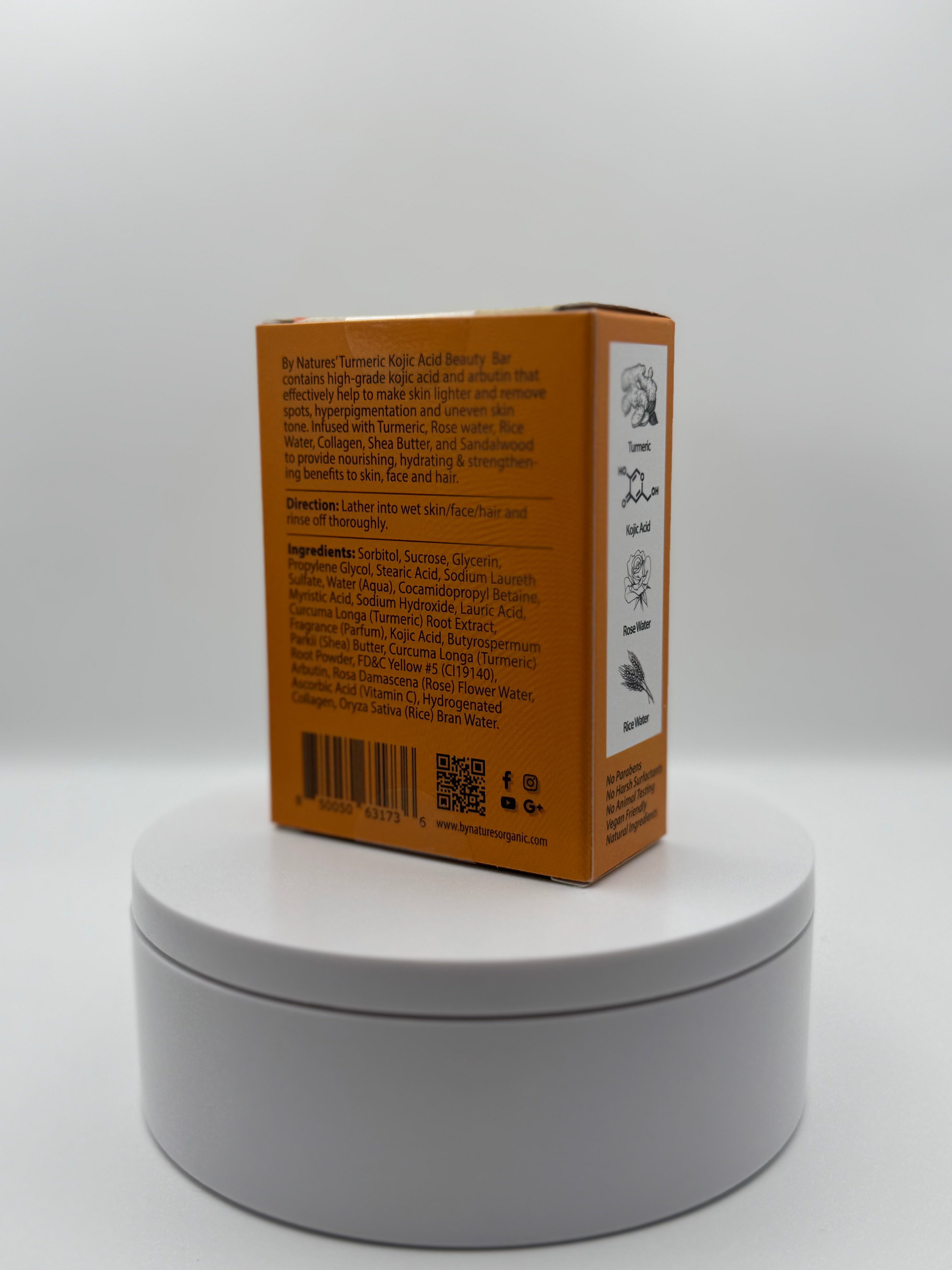 Turmeric & Kojic Acid Beauty Bar – Brightening Face, Skin & Hair Soap