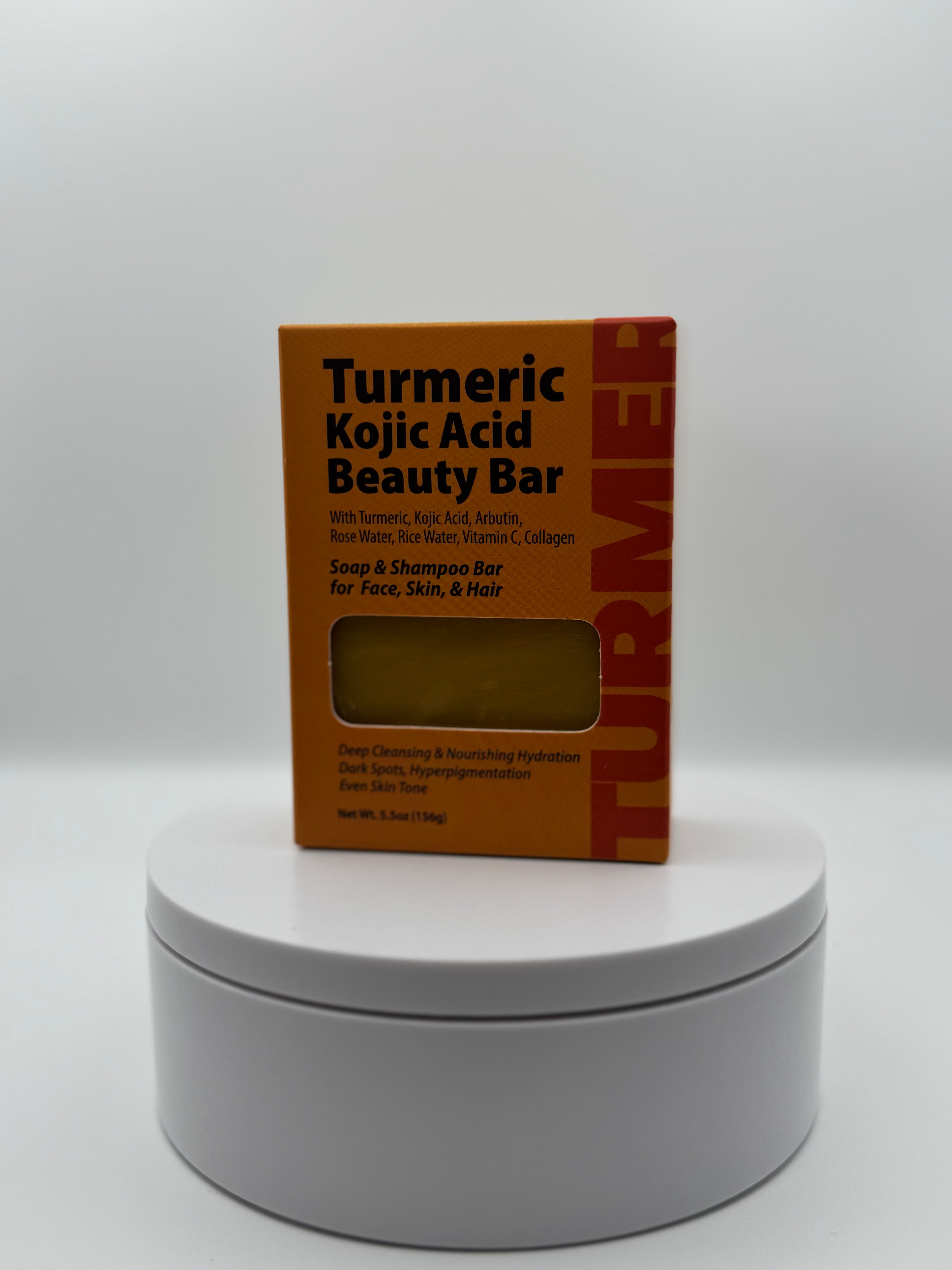 Turmeric & Kojic Acid Beauty Bar – Brightening Face, Skin & Hair Soap